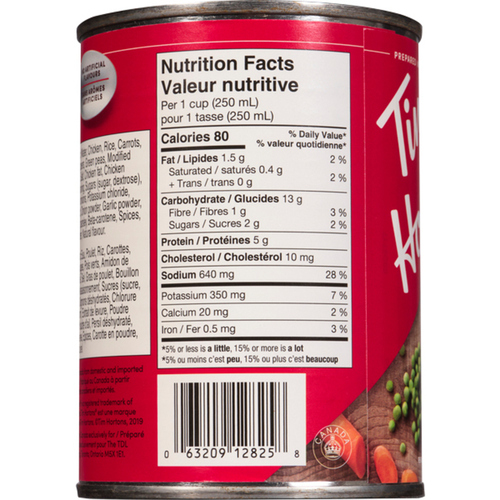 Voilà by Sobeys Online Grocery Delivery Tim Hortons Chicken & Rice Soup 540 ml Voilà by Sobeys Online Grocery Delivery Tim Hortons Chicken & Rice Soup 540 ml