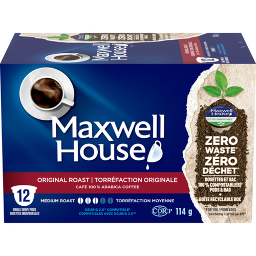 Voilà by Sobeys Online Grocery Delivery Maxwell House Coffee Pods Original Roast 12 PK