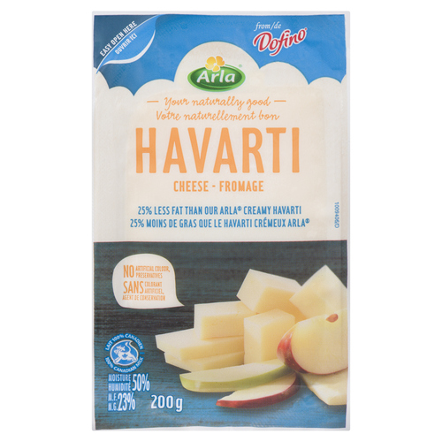 Voilà by Sobeys Online Grocery Delivery Arla Light Havarti Cheese 200 g