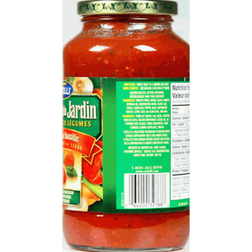 Voilà by Sobeys Online Grocery Delivery Catelli Garden Select Tomato & Basil Pasta Sauce 640 ml