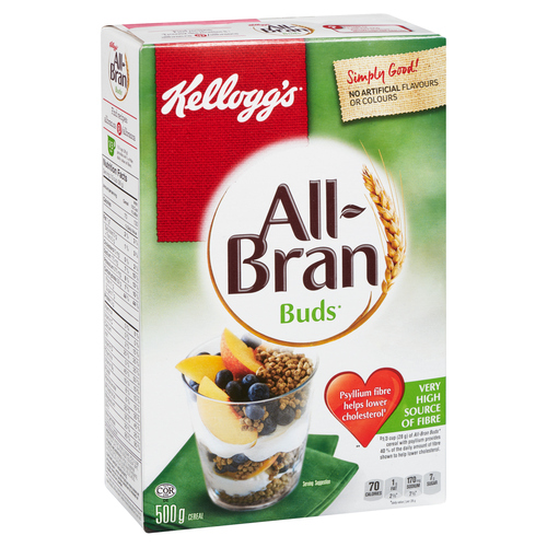 Voilà by Sobeys Online Grocery Delivery Kellogg's All Bran Buds & Psyllium Cereal 500 g