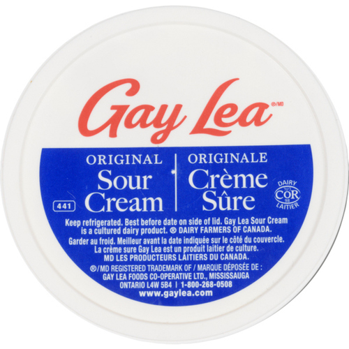 Voilà by Sobeys Online Grocery Delivery Gay Lea Sour Cream 250 ml