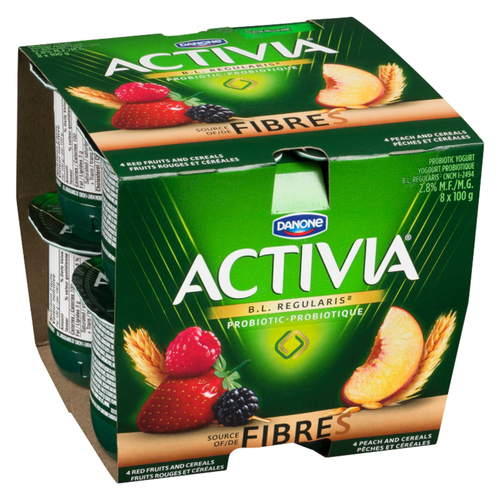 Voilà by Sobeys Online Grocery Delivery Activia Raspberry Peach Muesli Yogurt 8 x 100 g