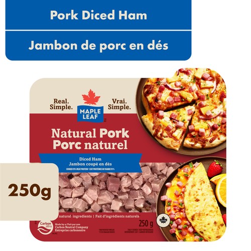 Maple Leaf Deli Diced Ham Natural Pork 250 g