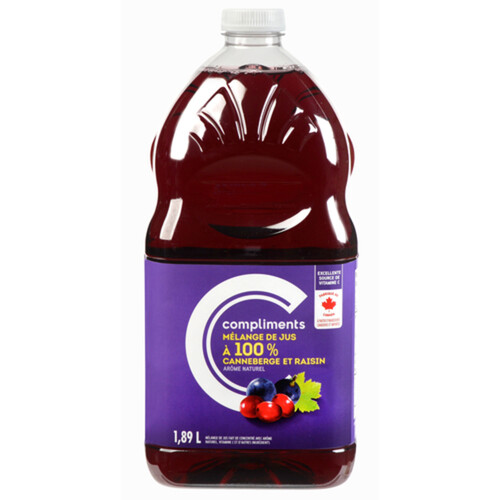 Compliments Juice Blend Cranberry & Grape 1.89 L (bottle)