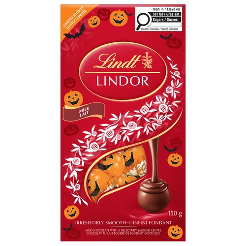 Lindt Lindor Truffles Milk Chocolate Limited Edition Halloween Pumpkin 150 g