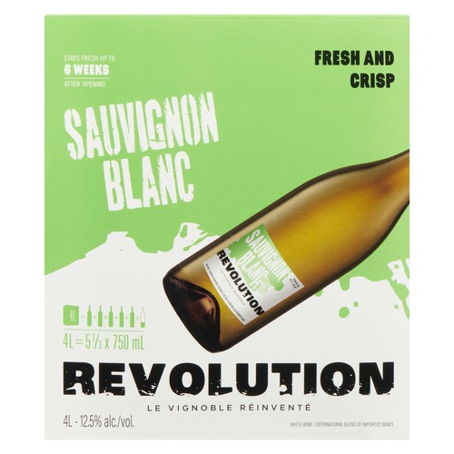 Revolution White Wine Sauvignon Blanc 12.5% Alcohol 4 L
