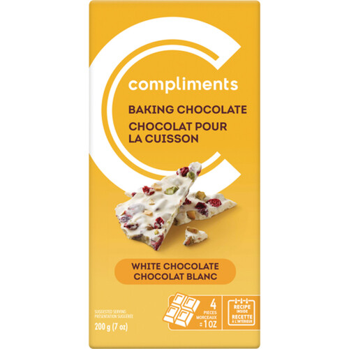 Compliments Baking Chocolate White 200 g
