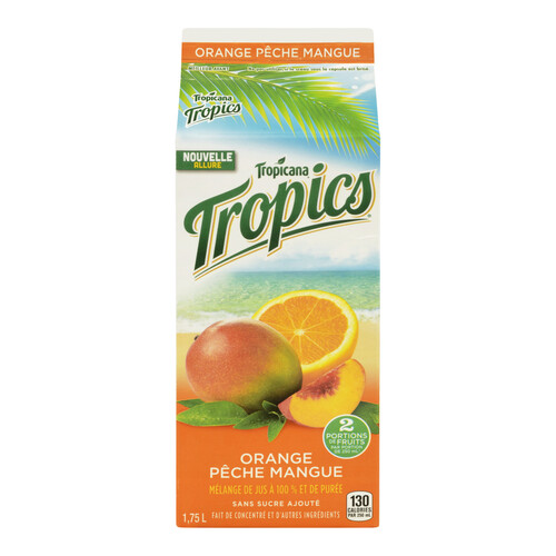 Tropicana Tropics Juice Orange Peach Mango 1.75 L