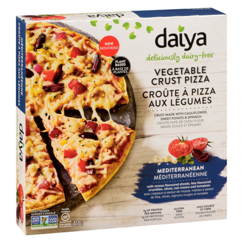 Daiya Dairy Free Gluten Free Vegan Pizza Mediterranean Vegetable Crust 411 g