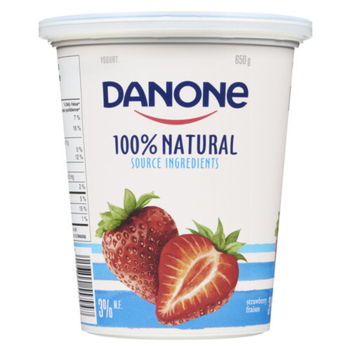 Danone All Natural Yogurt Strawberry 650 g