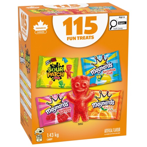 Maynards Candy Assortment For Halloween 115 Packs 1.43 Kg