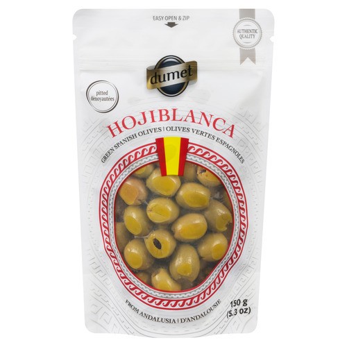 Dumet AG Green Spanish Hojiblanca Pitted Olives 150 g