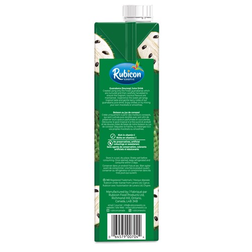 Rubicon Exotic Juice Guanabana Nectar 1 L