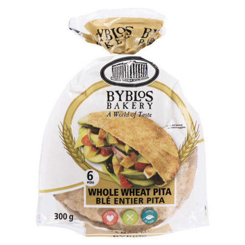 Byblos Pita Bread Whole Wheat 7-Inch 6 EA