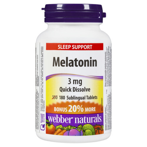 Webber Naturals 20% More Melatonin 3mg 180 Tablets