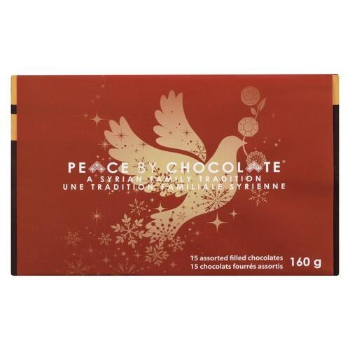 Peace By Chocolate Filled Chocolates Assorted Holiday Box 15 Piece 160 g