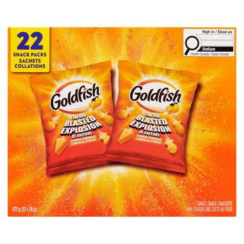 Pepperidge Farm Gold Fish Crackers Extra Cheddar 22 x 26 g