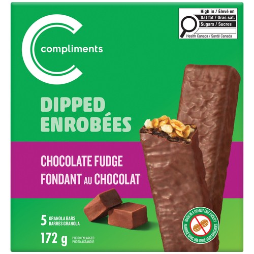Compliments Dipped Granola Bars Chocolate Fudge 172 g