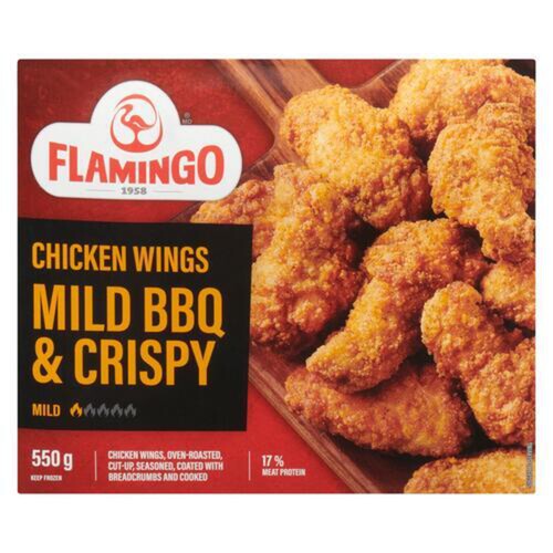 Flamingo Frozen Chicken Wings Breaded Mild BBQ 550 g