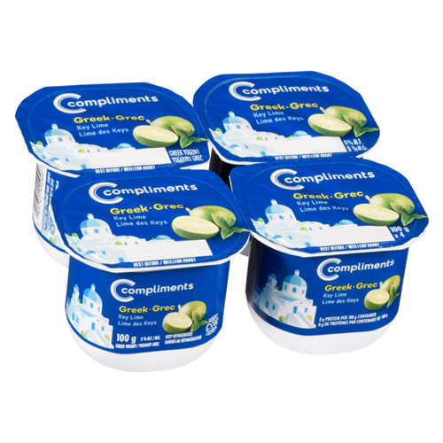 Compliments  0% Greek Yogurt Key Lime 4 x 100 g