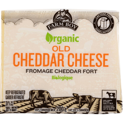 Farm Boy Organic Cheese Old Cheddar 200 g