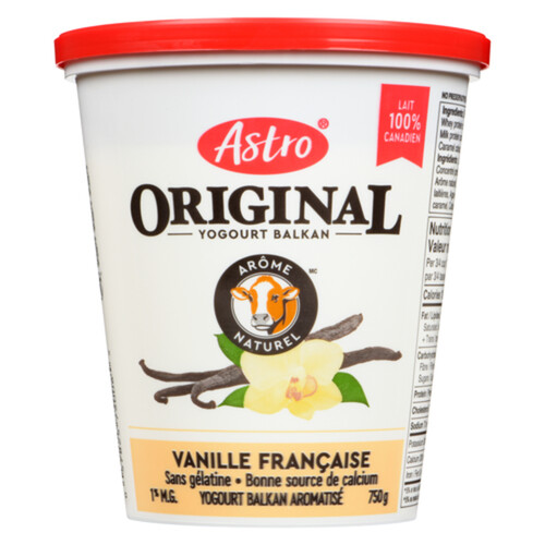 Astro Original Yogurt French Vanilla Balkan 1% 750 g