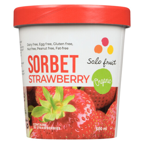 Solo Fruit Frozen Sorbet Strawberry 500 ml