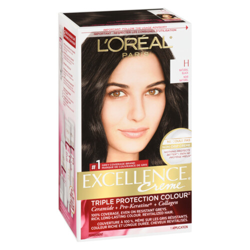 L'Oréal Hair Color Pro Keratine Excellence Creme H Natural Black 1 EA