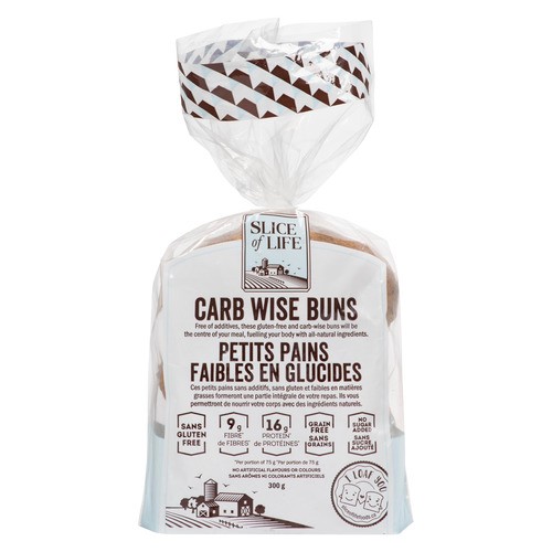 Slice of Life Carb Wise Buns 300 g (frozen)