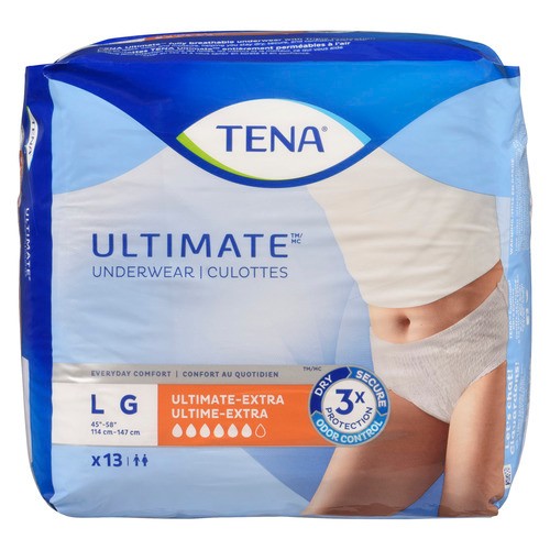 Tena Disposable Protective Underwear Unisex Ultimate Large 13 EA