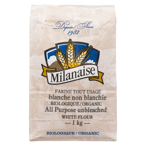 La Milanaise Organic Flour All Purpose White Unbleached 1 kg