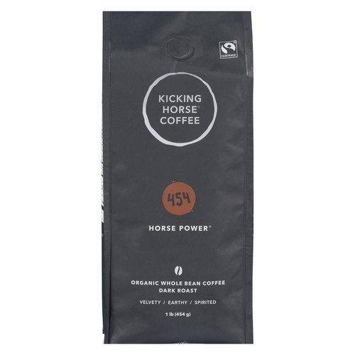 Kicking Horse Organic Whole Bean Coffee Dark Horse Power 454 g
