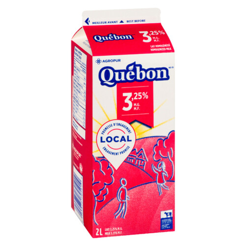 Québon 3.25% Milk Homogenized  2 L