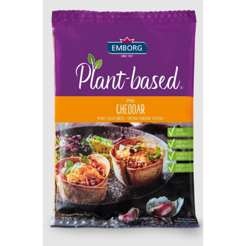 Emborg Plant Based Shredded Cheese Cheddar Style 200 g