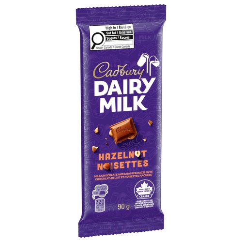 Cadbury Dairy Milk Chocolate Bar With Chopped Hazelnuts 90 g
