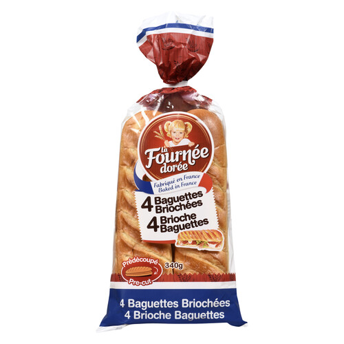 Fournée Dorée 4 Brioche Baguettes 340 g (frozen)