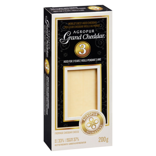 Agropur Grand Cheddar 3 Years-Old Cheese 200 g