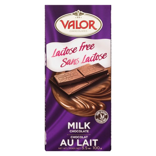 Valor Lactose Free Milk Chocolate Bar 100 g