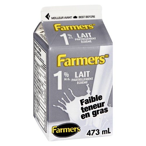 Farmers 1% Milk  Partly Skimmed 473 ml