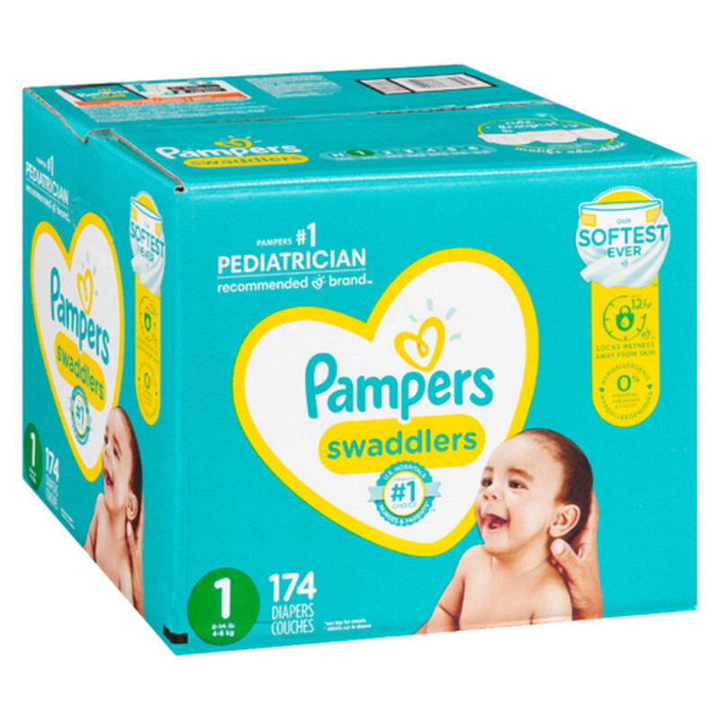 Pampers Swaddlers Diapers Newborn Size 1 174 Count Voilà Online