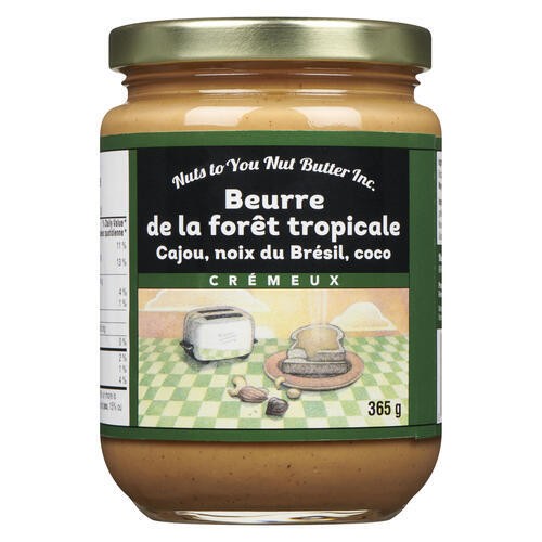 Nuts To You Butter Rainforest Cashew Brazil Nut Coconut 365 g