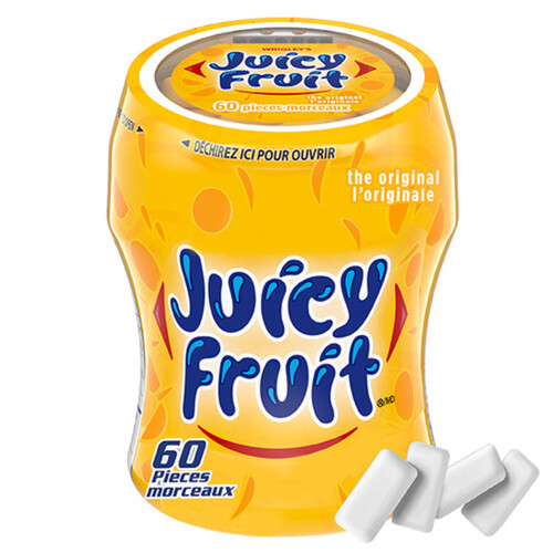 Juicy Fruit Fruit Chewing Gum 60 Pieces 1 Bottle