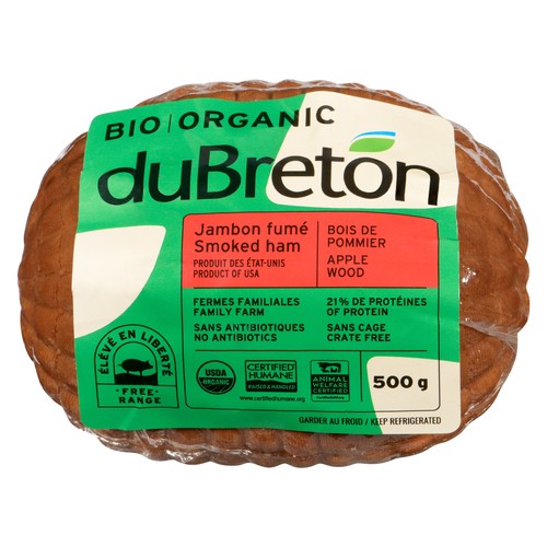 DuBreton Organic Smoked Ham Apple Wood 500 g