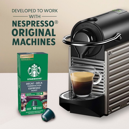 Starbucks Nespresso Coffee Pods Decaf Espresso Roast 10 Capsules 57 g