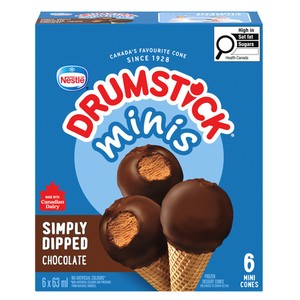 Nestlé Drumstick Minis Simply Dipped Chocolate 6 x 63 ml