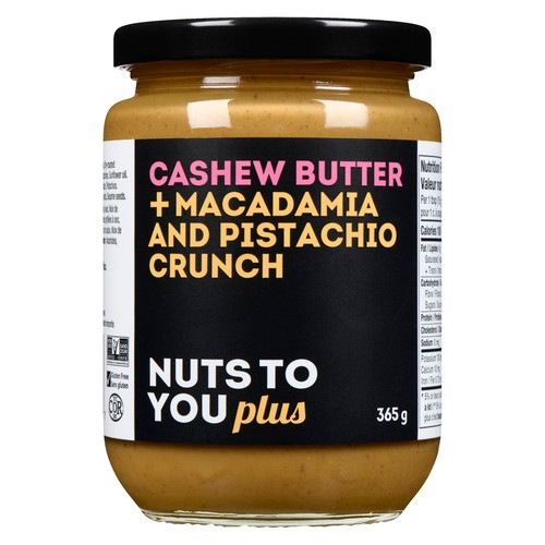 Nuts To You Nut Butter Cashew Butter + Macadamia And Pistachio Crunch 365 g