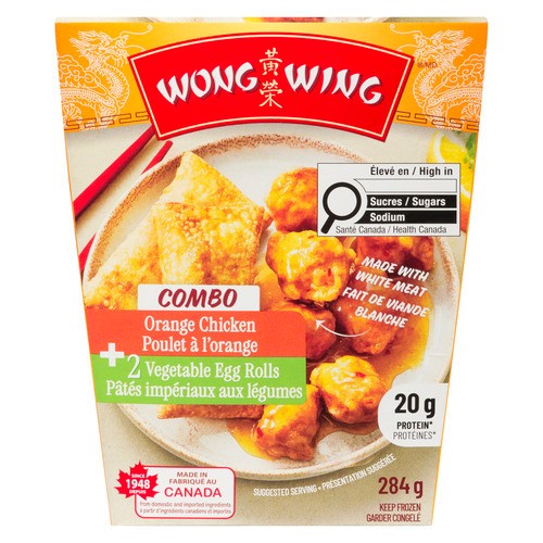 Wong Wing Combo Orange Chicken & Vegetable Egg Rolls 284 g