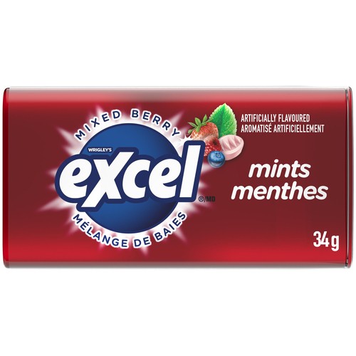 Excel Mixed Berry Flavoured Mints 34g 1 EA