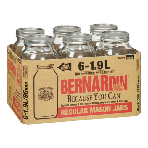 Bernardin Mason Jars With Lids 6 Pack 